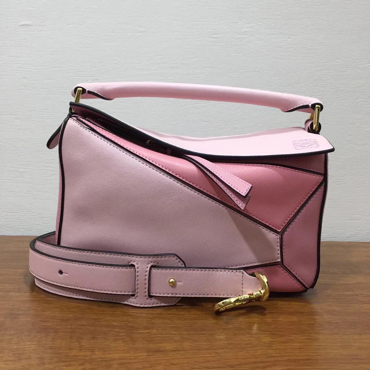 loewe羅意威 Puzzle Small Bag soft pink/candy/dark pink