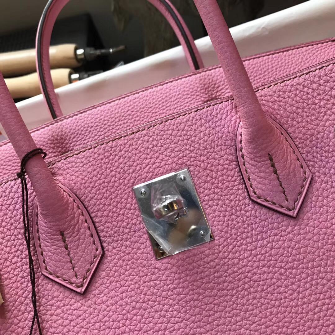 Hermes鉑金包 Birkin 30 togo 5P Pink 櫻花粉色银扣 Hermes最出名的包袋