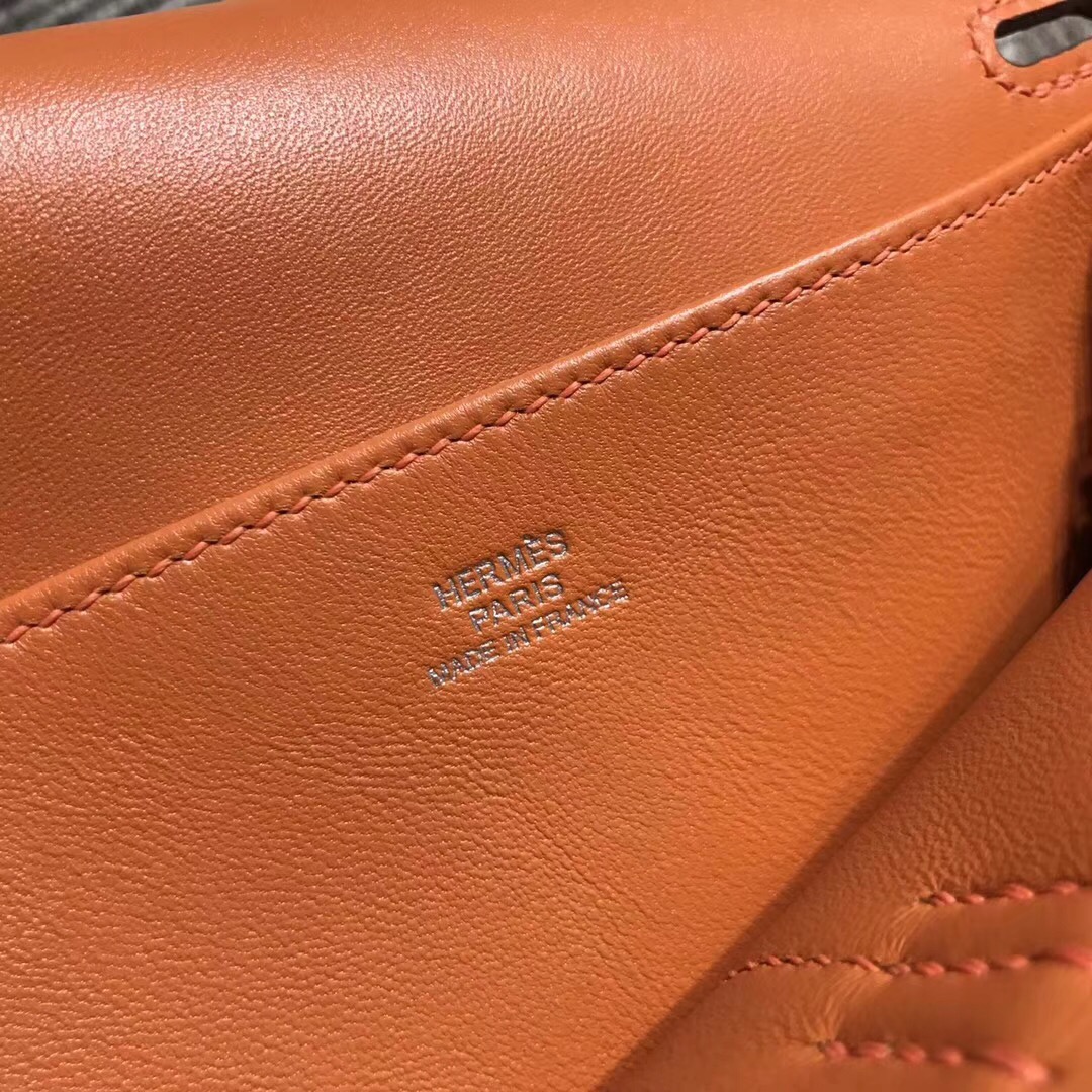 Hermes 迷妳包Halzan mini bag togo 荔枝紋CK93 Orange經典橙