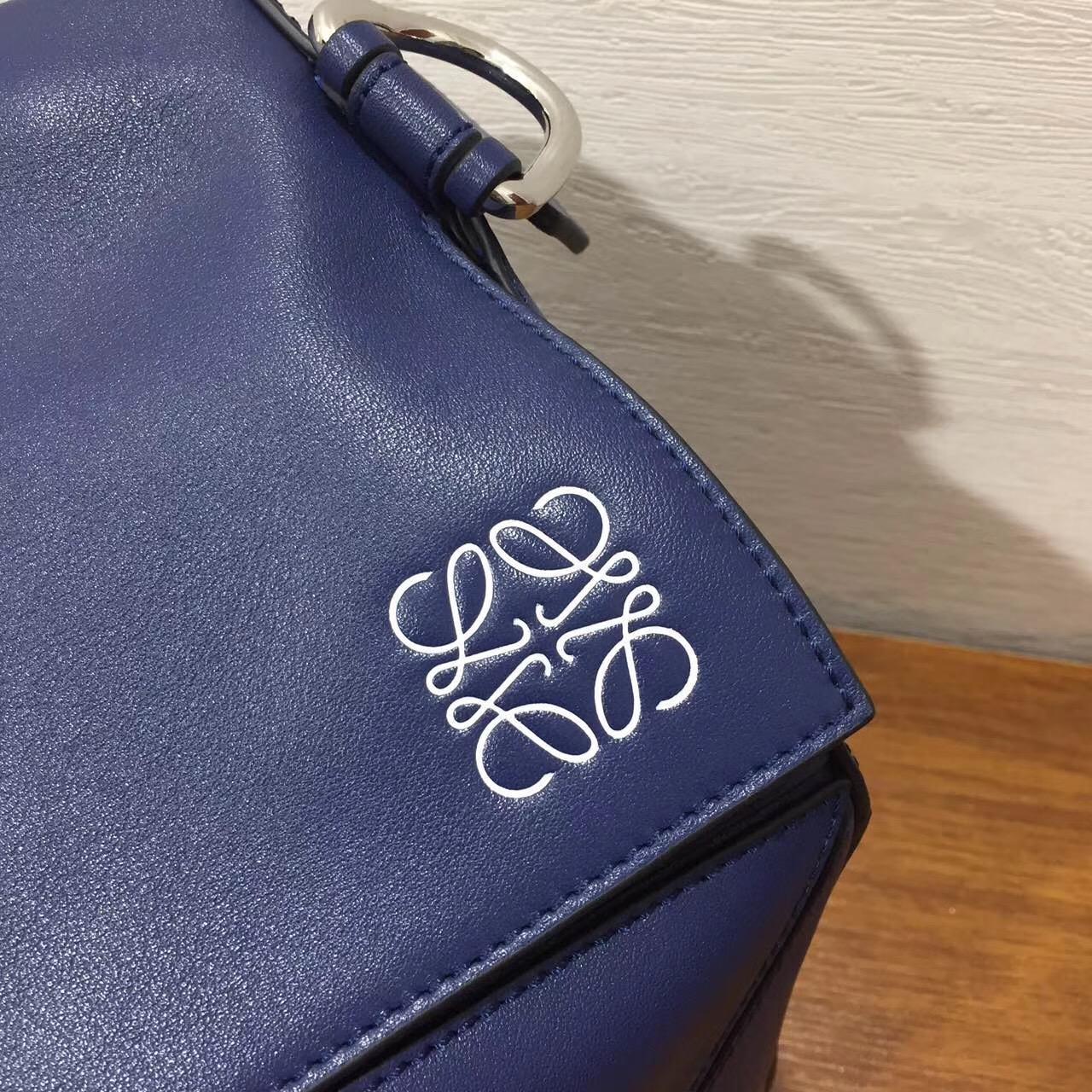 loewe羅意威 Puzzle Bag 特大號 海军蓝色 無手柄幾何拼圖包