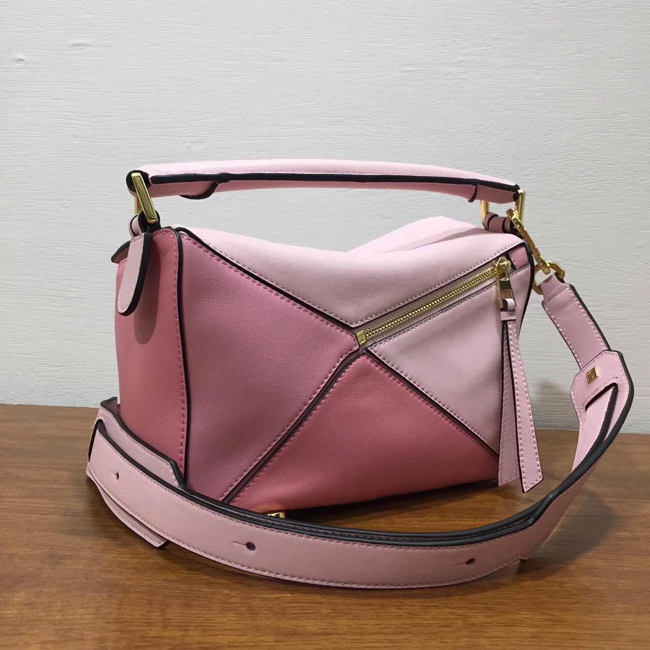 loewe羅意威 Puzzle Small Bag soft pink/candy/dark pink
