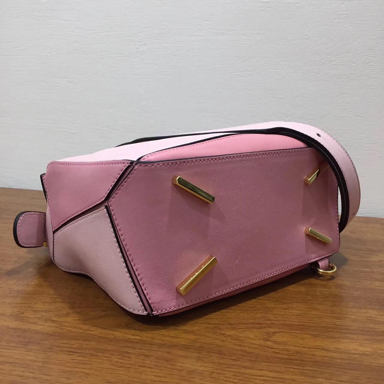 loewe羅意威 Puzzle Small Bag soft pink/candy/dark pink