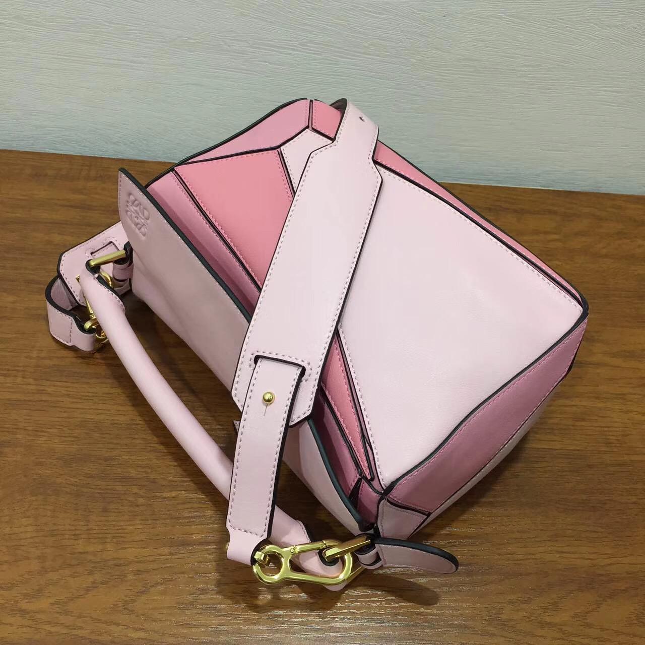 loewe羅意威 Puzzle Small Bag soft pink/candy/dark pink