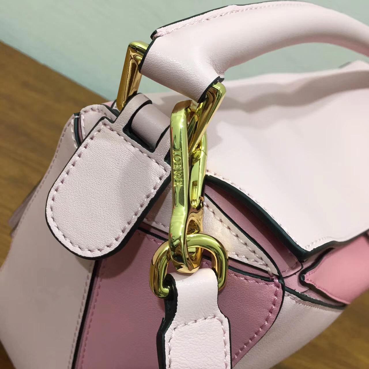 loewe羅意威 中號 Puzzle Bag soft pink/candy/dark pink