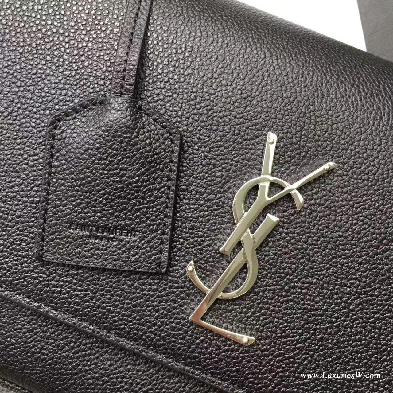 聖羅蘭YSL SUNSET MONOGRAM SAINT LAURENT中號黑色斜揹挎包