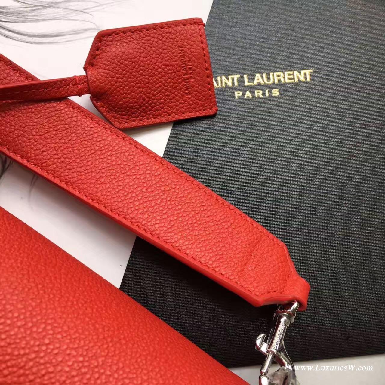 聖羅蘭YSL 中號大紅色SUNSET MONOGRAM SAINT LAURENT挎包