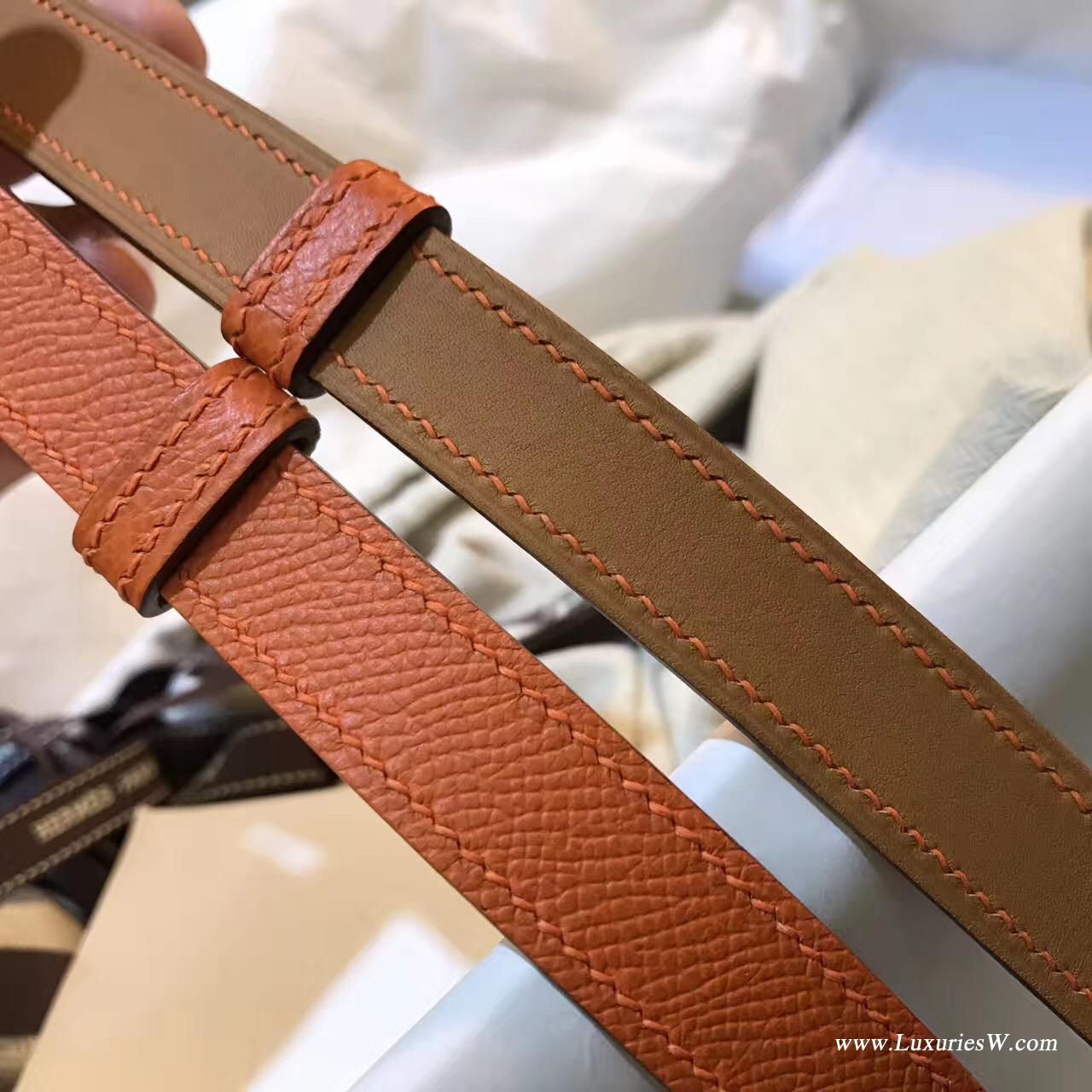 Kelly Belt Epsom CK93 Orange经典橙色腰带 纯手工