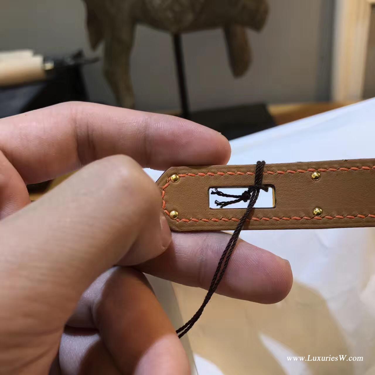 Kelly Belt Epsom CK93 Orange经典橙色腰带 纯手工