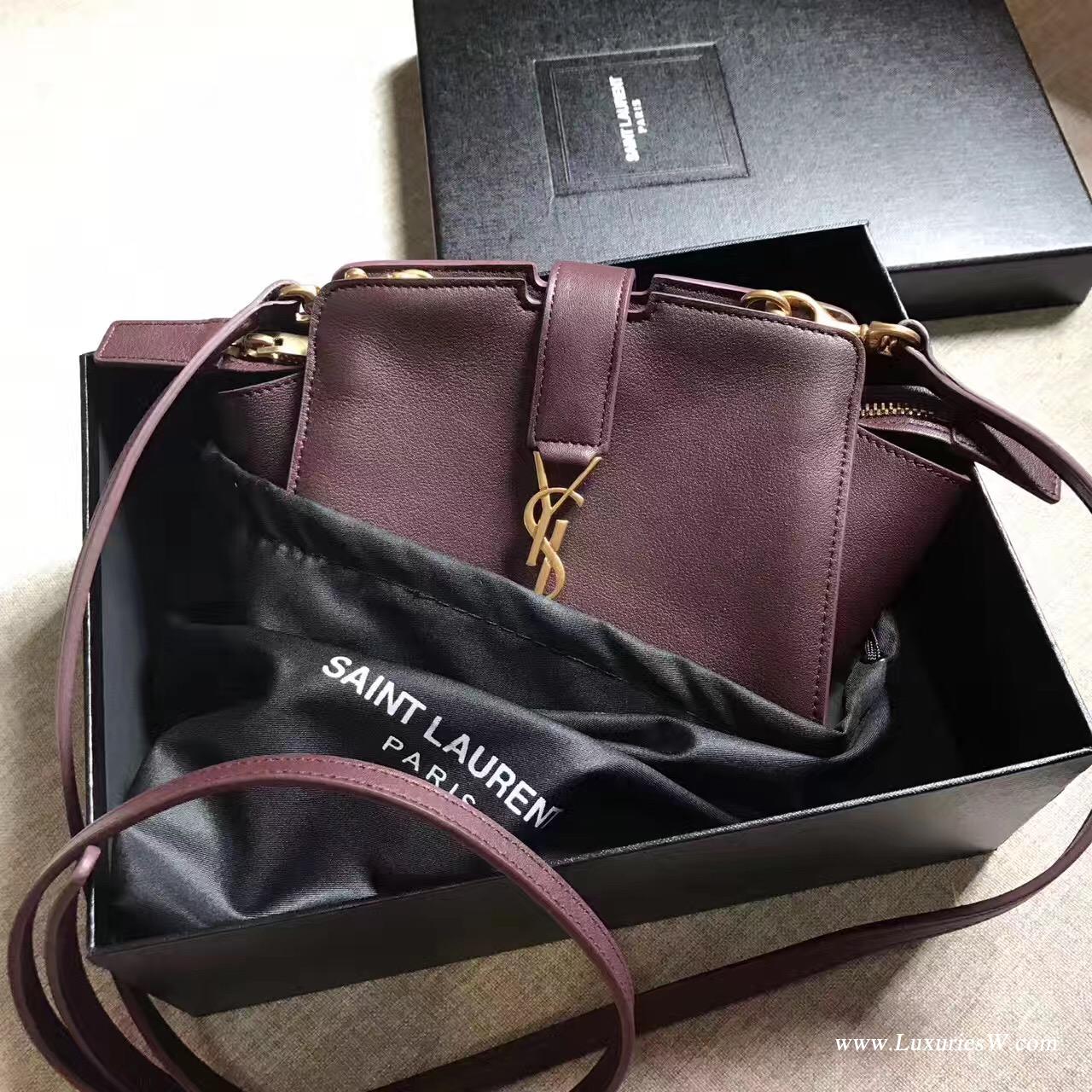 聖羅蘭YSL TOY YSL CABAS真皮迷你單肩斜背包 SAINT LAURENT