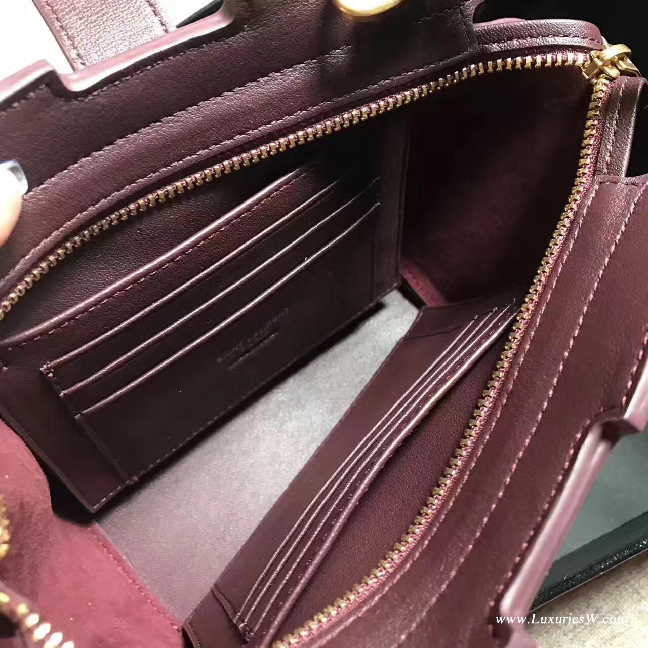 聖羅蘭YSL TOY YSL CABAS真皮迷你單肩斜背包 SAINT LAURENT