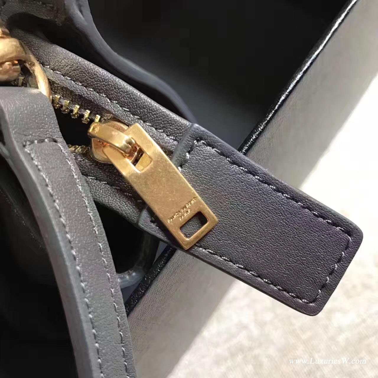 聖羅蘭YSL TOY YSL CABAS灰色真皮包 SAINT LAURENT CABAS包