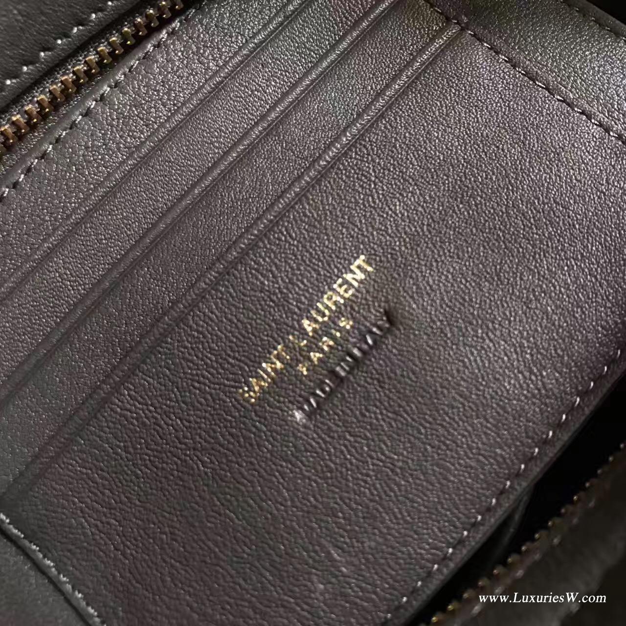 聖羅蘭YSL TOY YSL CABAS灰色真皮包 SAINT LAURENT CABAS包