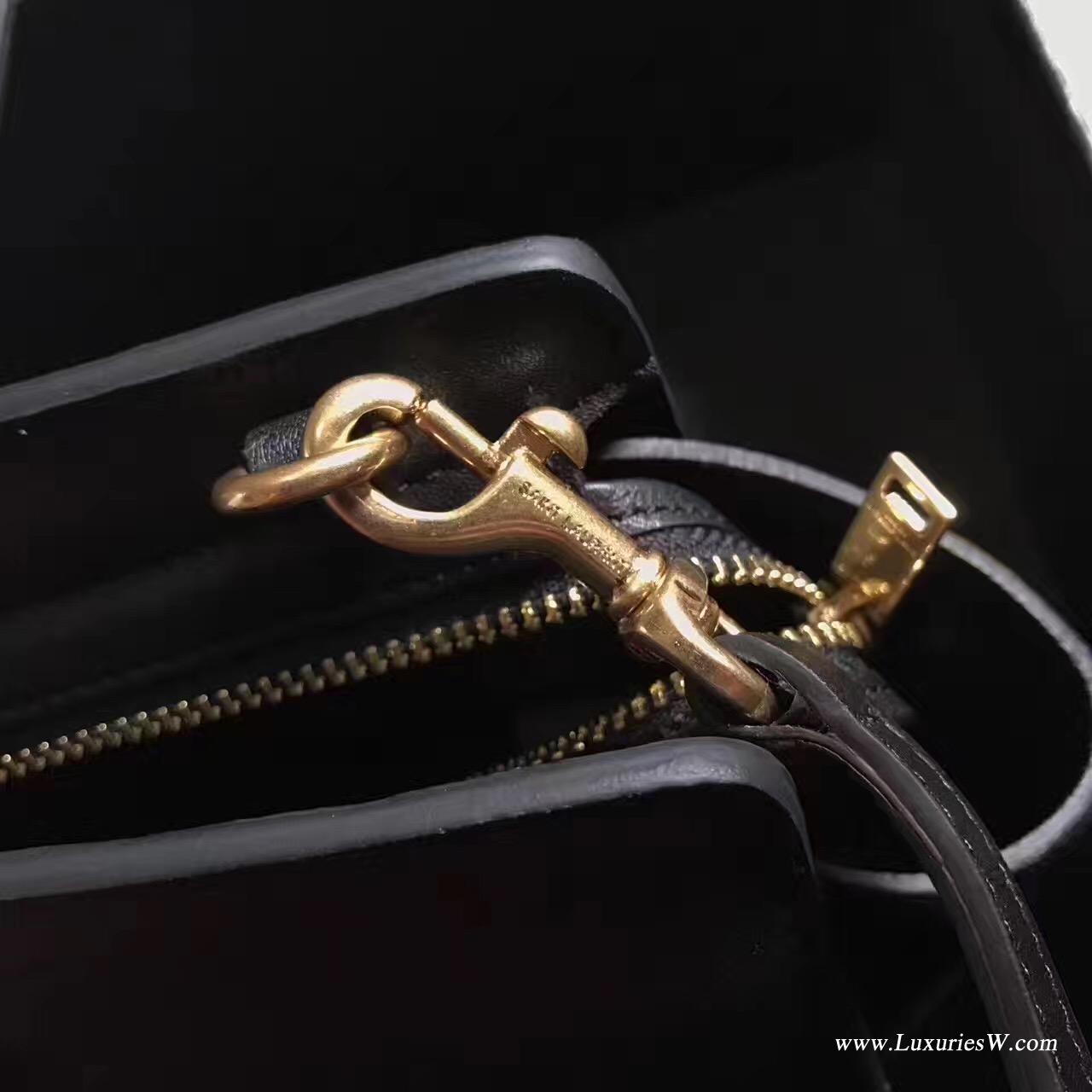 YSL TOY YSL CABAS黑色真皮迷你包 SAINT LAURENT CABAS單肩斜背包