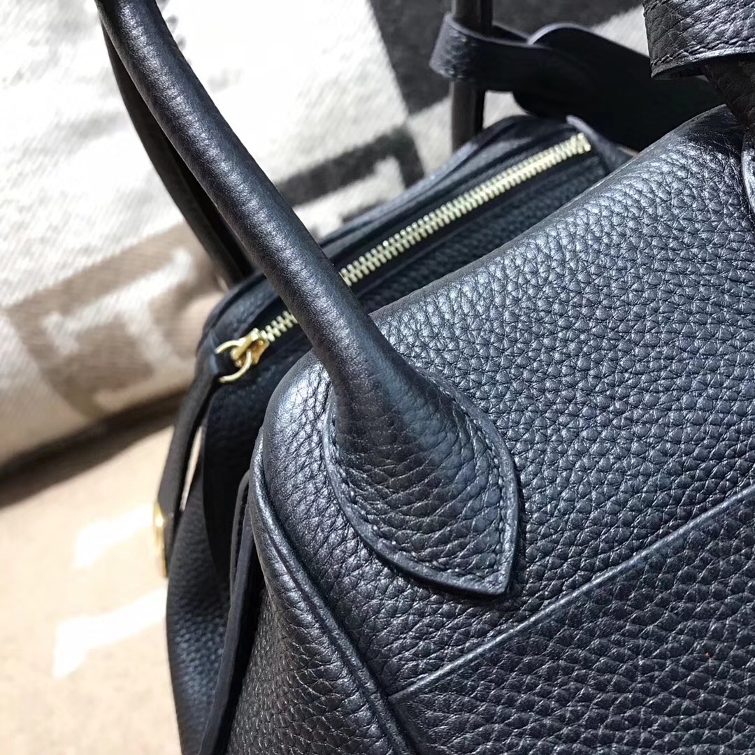 愛馬仕具有名媛風的包袋 Hermes Lindy 26CM togo cc89 Nior黑色金扣