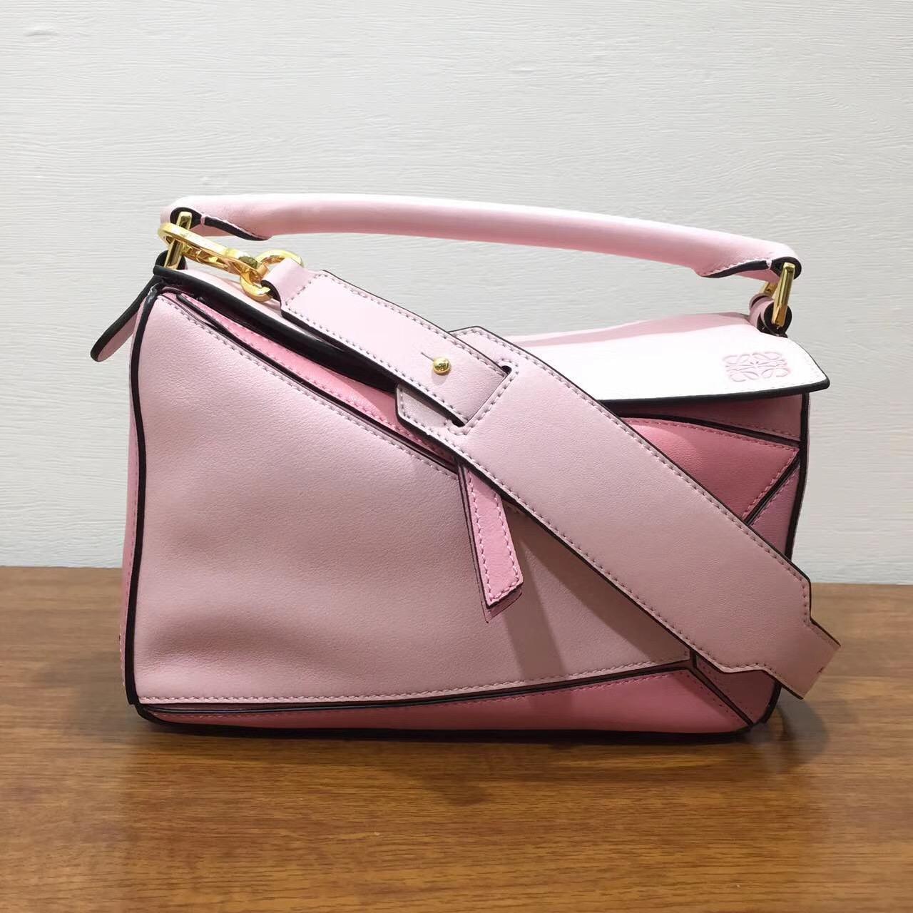 loewe羅意威 Puzzle Small Bag soft pink/candy/dark pink