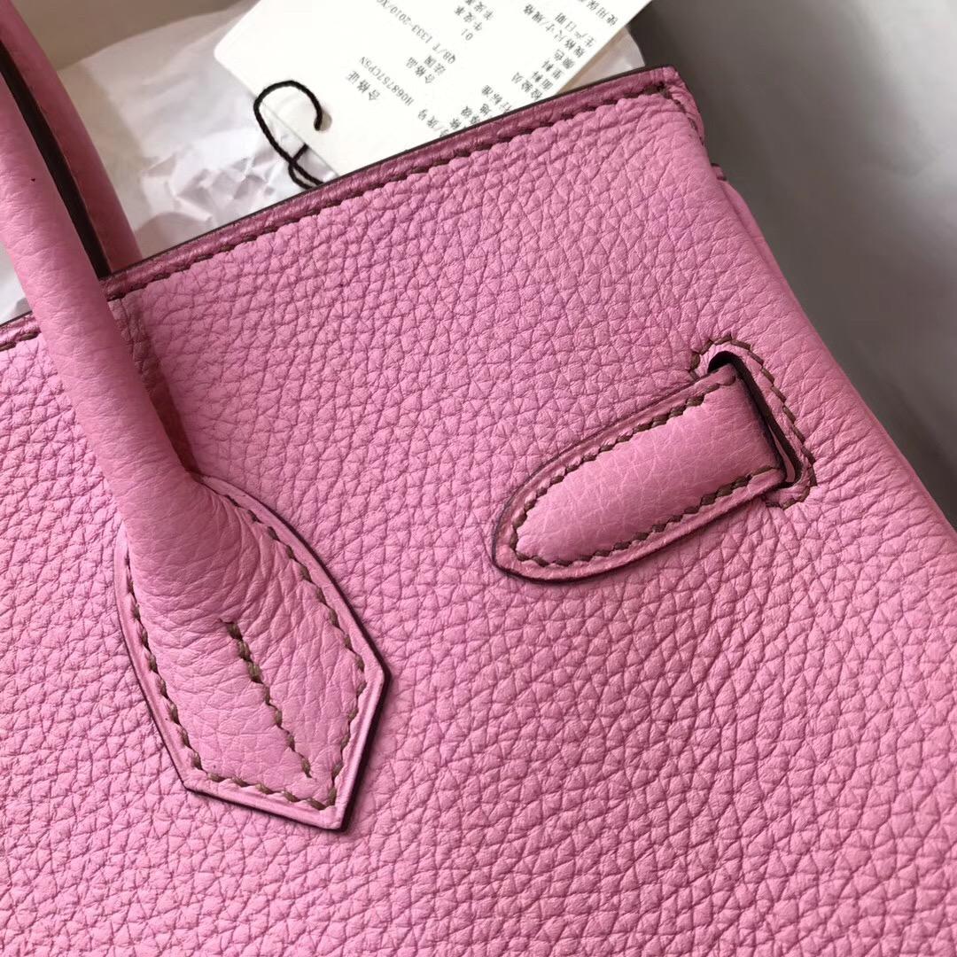 Hermes鉑金包 Birkin 30 togo 5P Pink 櫻花粉色银扣 Hermes最出名的包袋