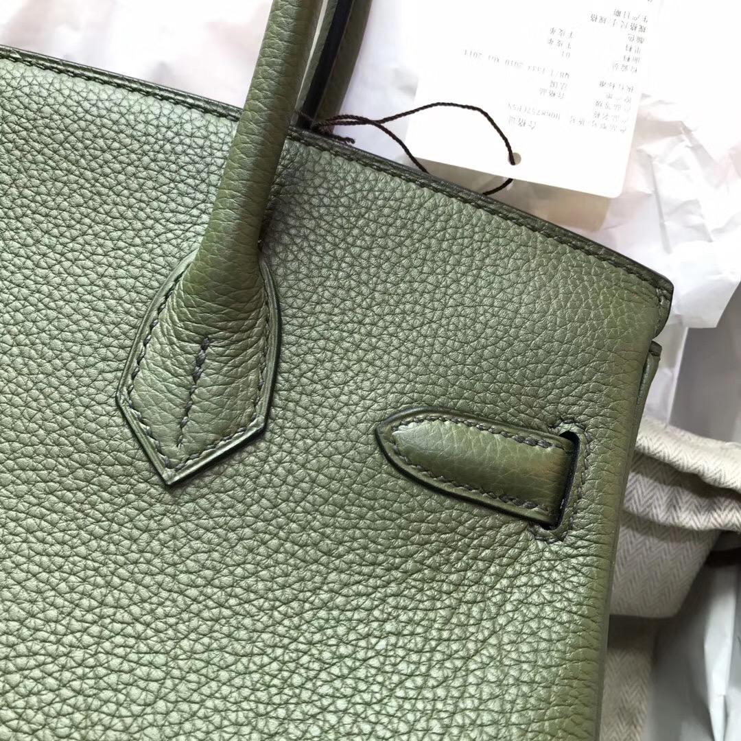 Hermes鉑金包 Birkin 30 Togo V6 Canopee 叢林綠 GHW 帥氣的綠色