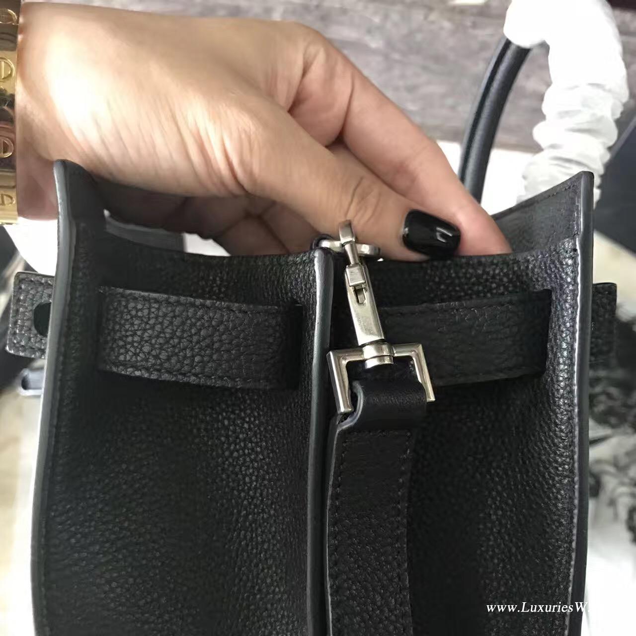 聖羅蘭YSL迷你号nano sac de jour手提包 颗粒纹黑色真皮包