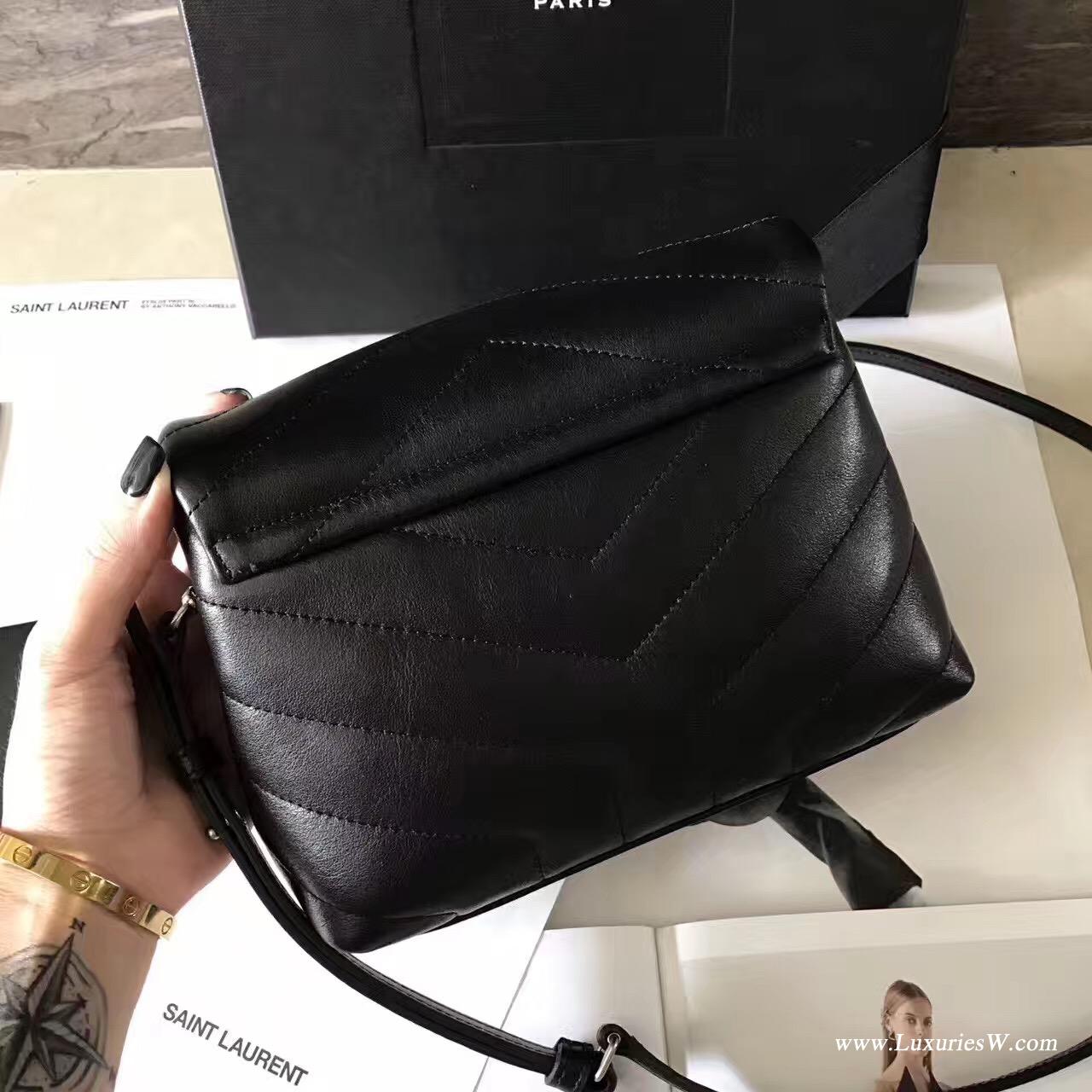 YSL SAINT LAURENT黑色斜跨带 带可调节可拆卸斜跨皮带