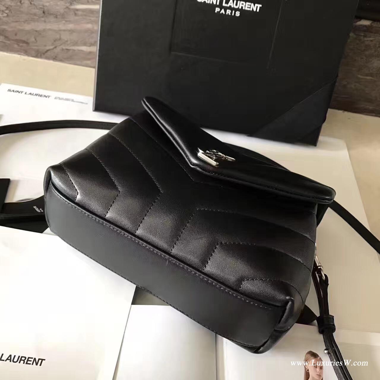 YSL SAINT LAURENT黑色斜跨带 带可调节可拆卸斜跨皮带