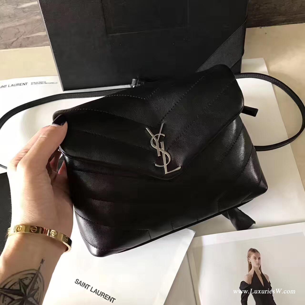 YSL SAINT LAURENT黑色斜跨带 带可调节可拆卸斜跨皮带