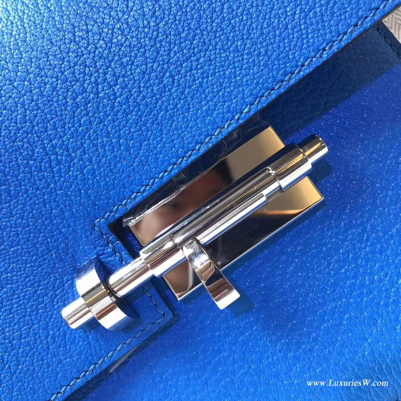 愛馬仕 Verrou Chaine bag 手包最新款手包 T7 Blue Hydra水妖藍