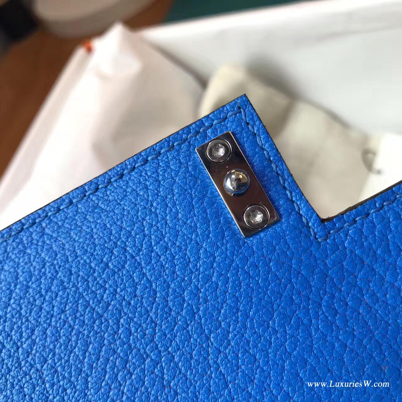 愛馬仕 Verrou Chaine bag 手包最新款手包 T7 Blue Hydra水妖藍