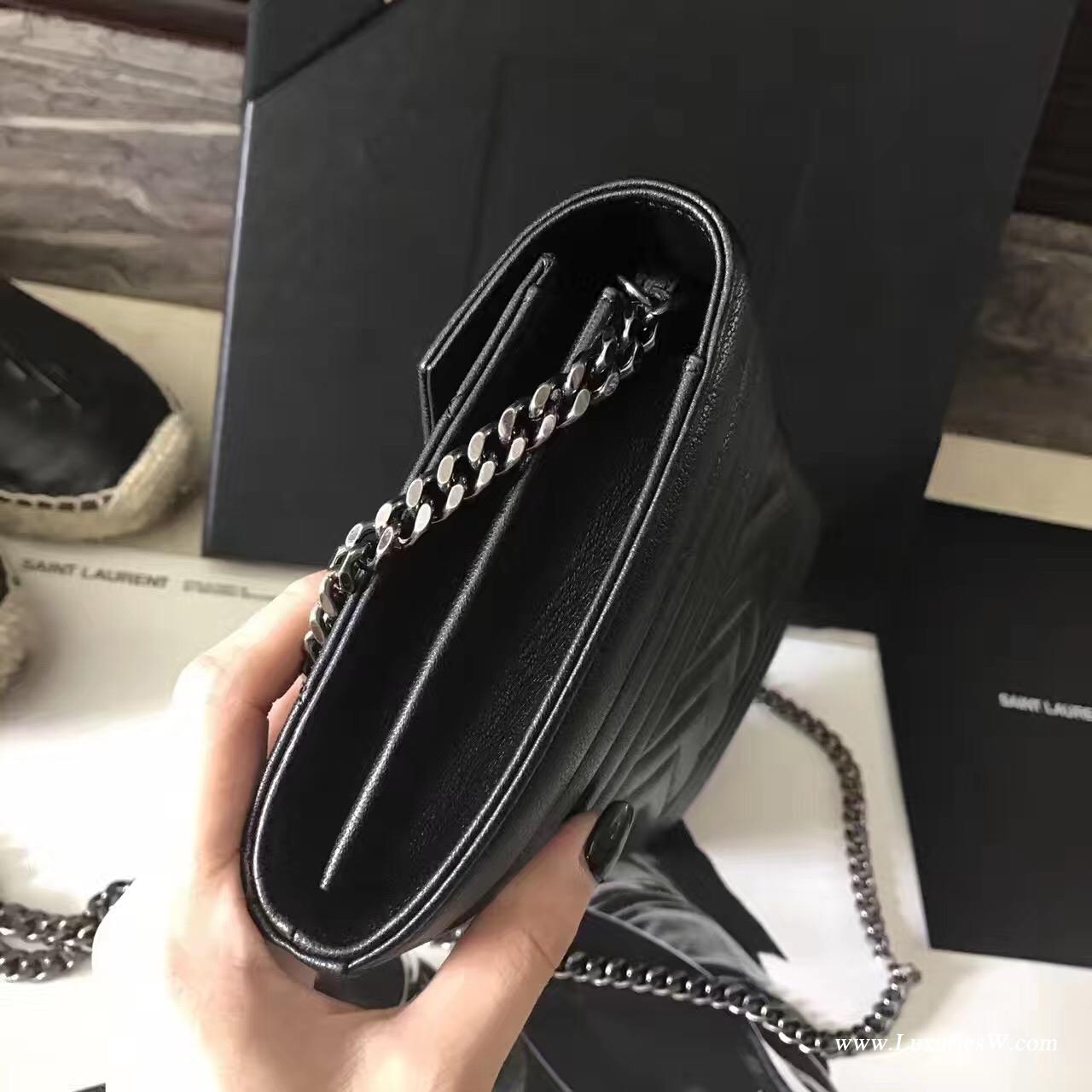 YSL 最新MONOGRAM翻蓋包水晶點綴裝飾品