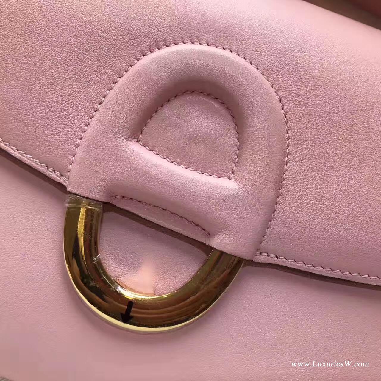 愛馬仕Cherche Epsom 3Q Rose Sakura Swift 新櫻花粉色银扣