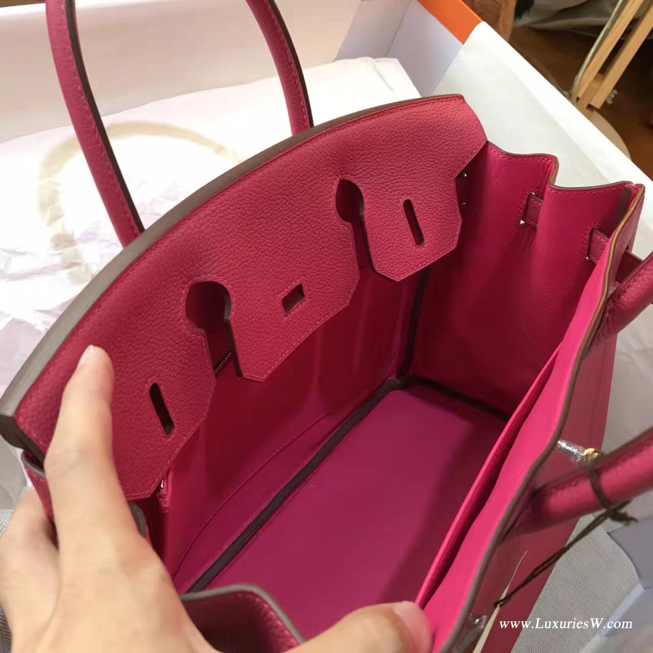 愛馬仕鉑金包專櫃價格 hermes Birkin Bag 30 togo糖果桃紅色 金扣金属