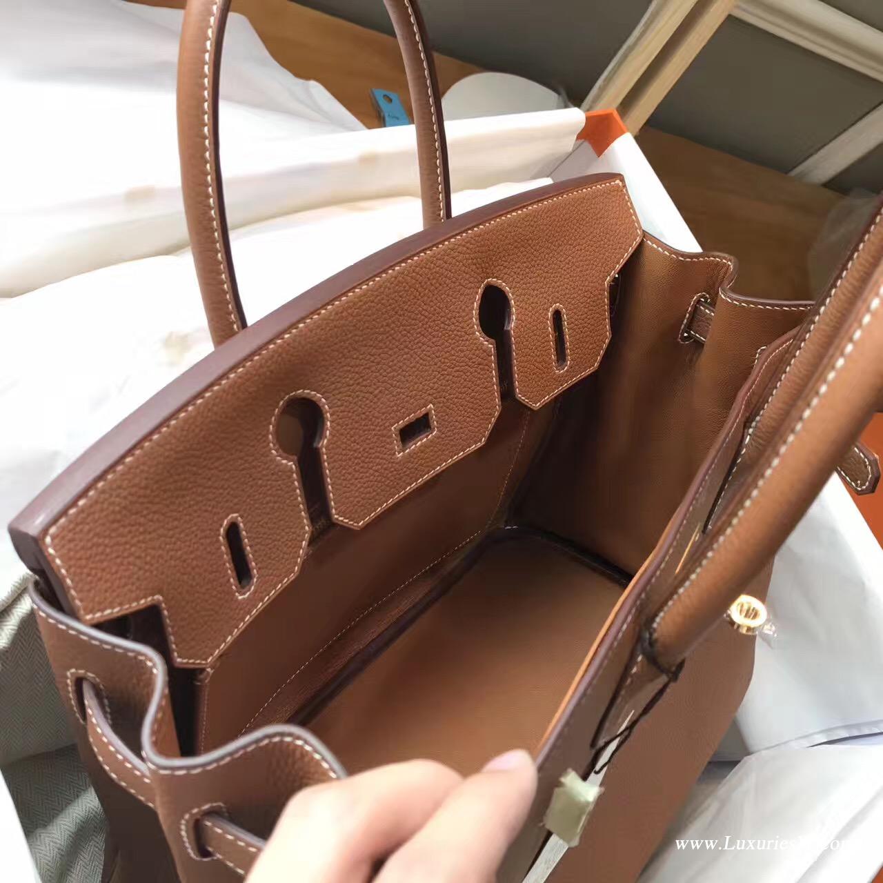 愛馬仕hermes 鉑金包Birkin 30 togo Gold 經典顏色之一金棕色