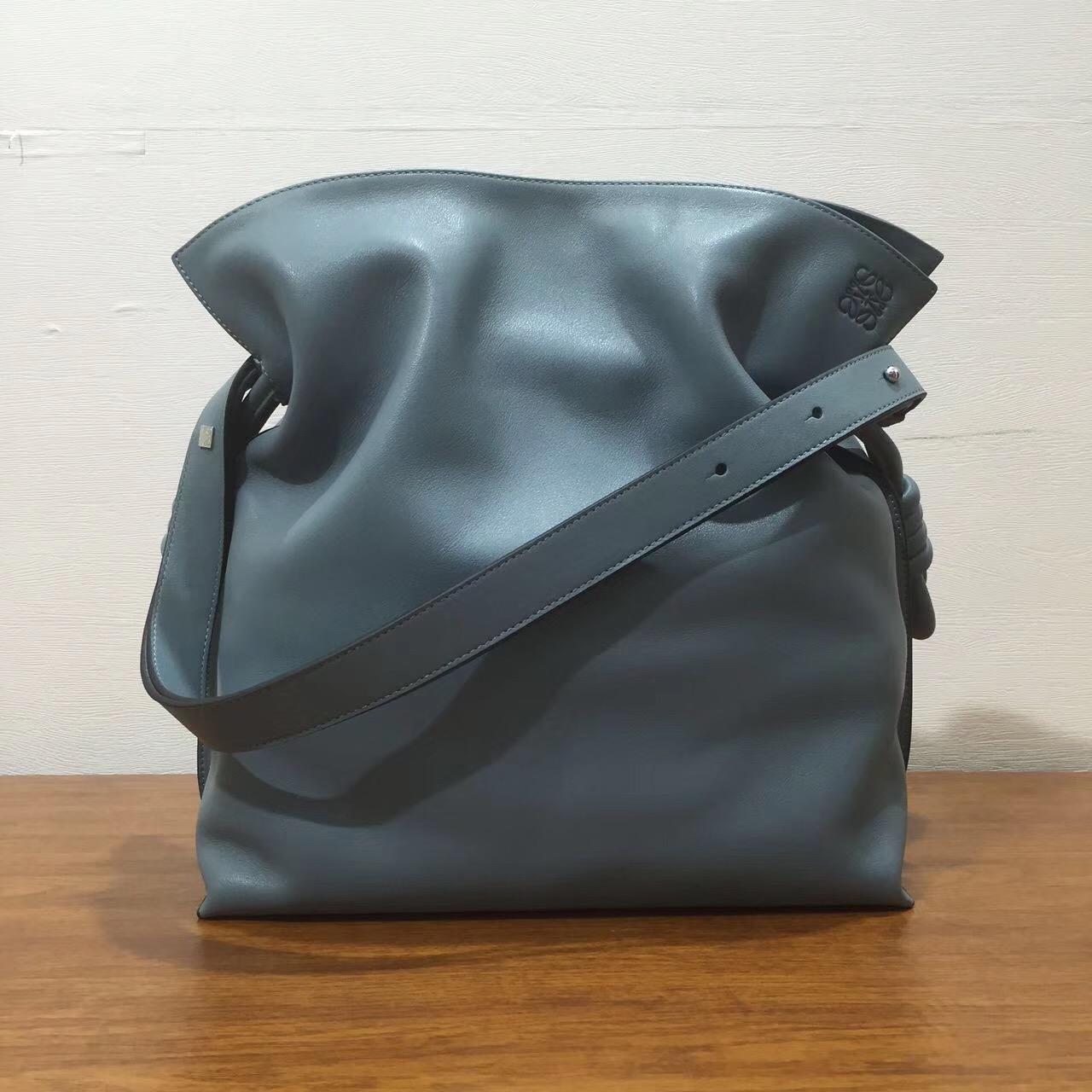 Loewe Flamenco绳结手袋 羅意威Flamenco Knot Bag 霧霾蓝色