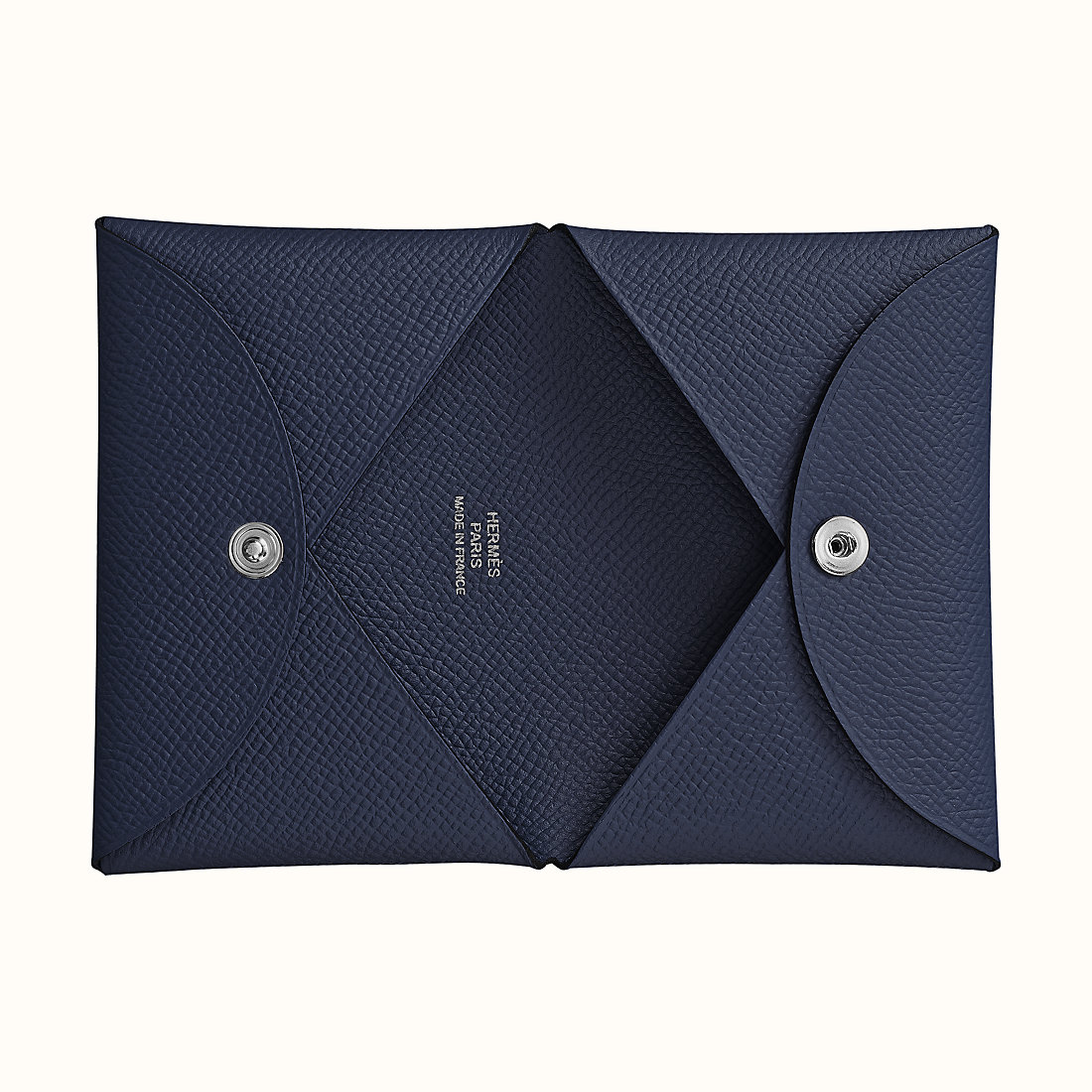 香港元朗區愛馬仕卡包 Hermes Calvi verso card holder CK76 Bleu Indigo