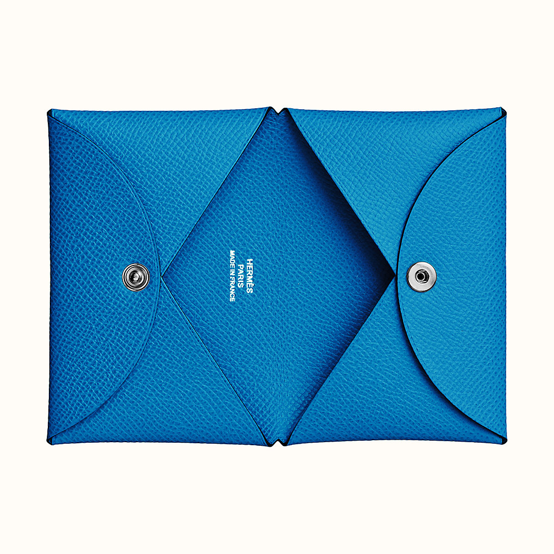 澳門 愛馬仕 Hermes Calvi verso card holder CKB3 Blue Zanzibar