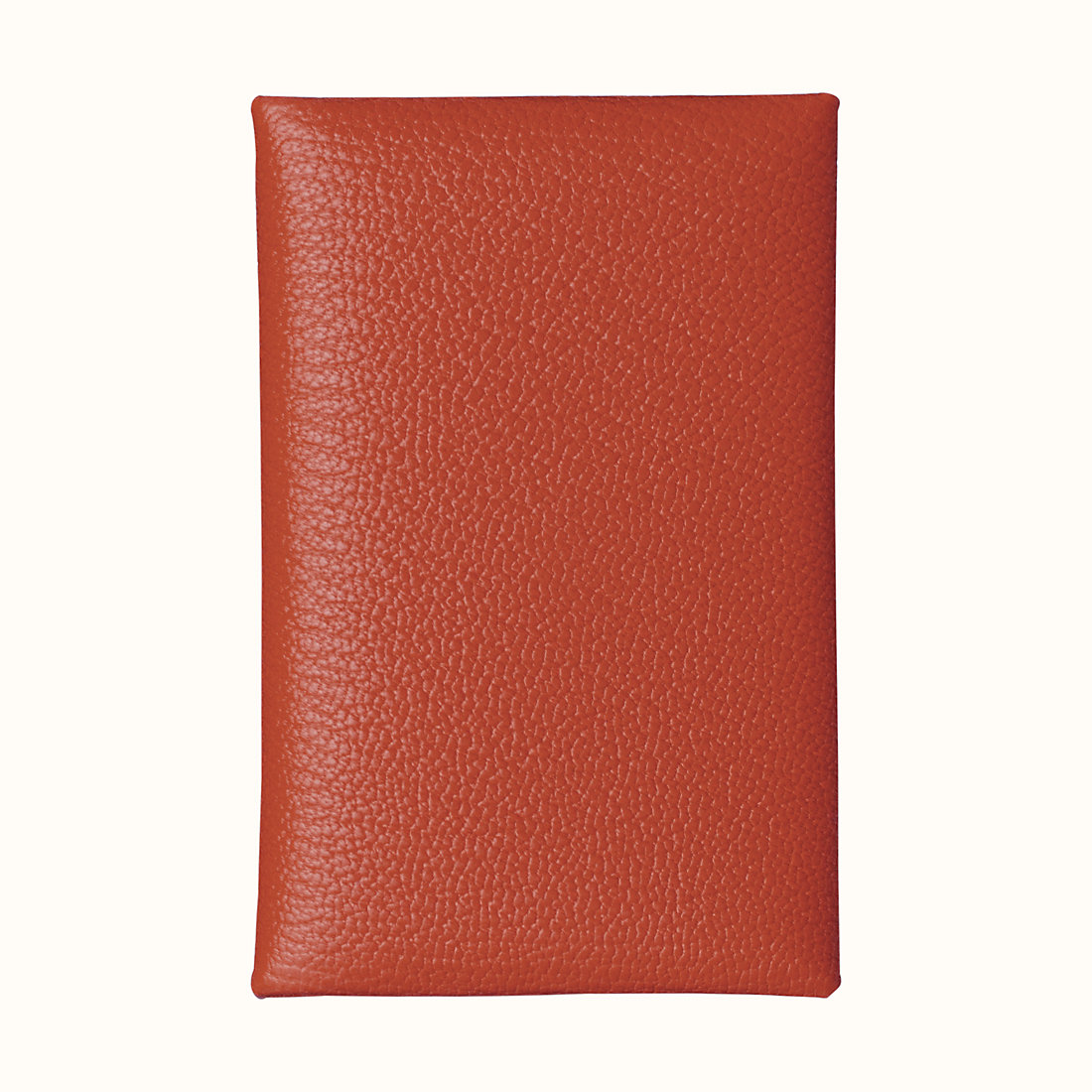 Macao Hermes Calvi verso card holder CK36 砖红色 山羊皮