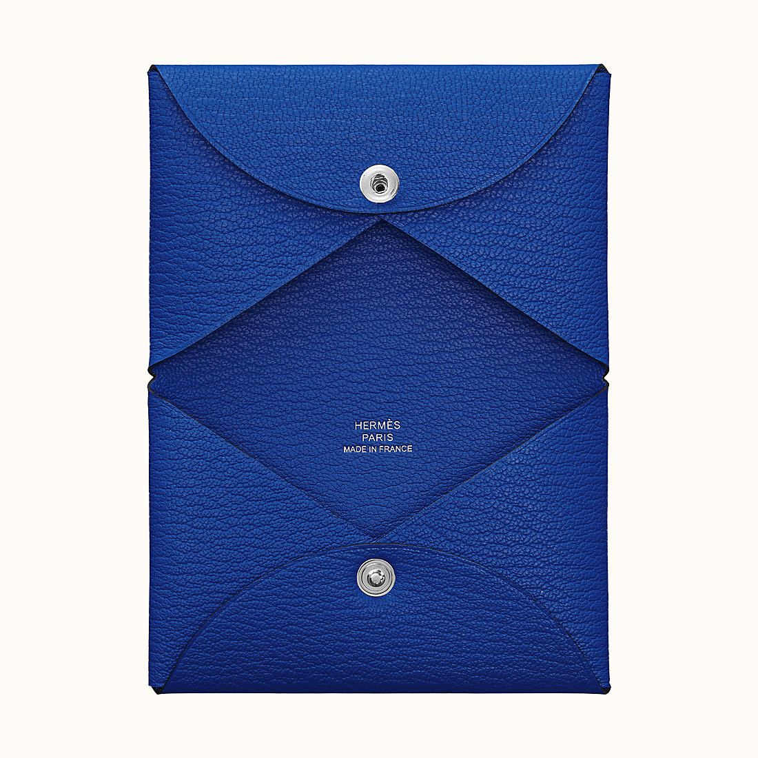 Aomen Macao Hermes Calvi verso card holder CK7T 电光蓝