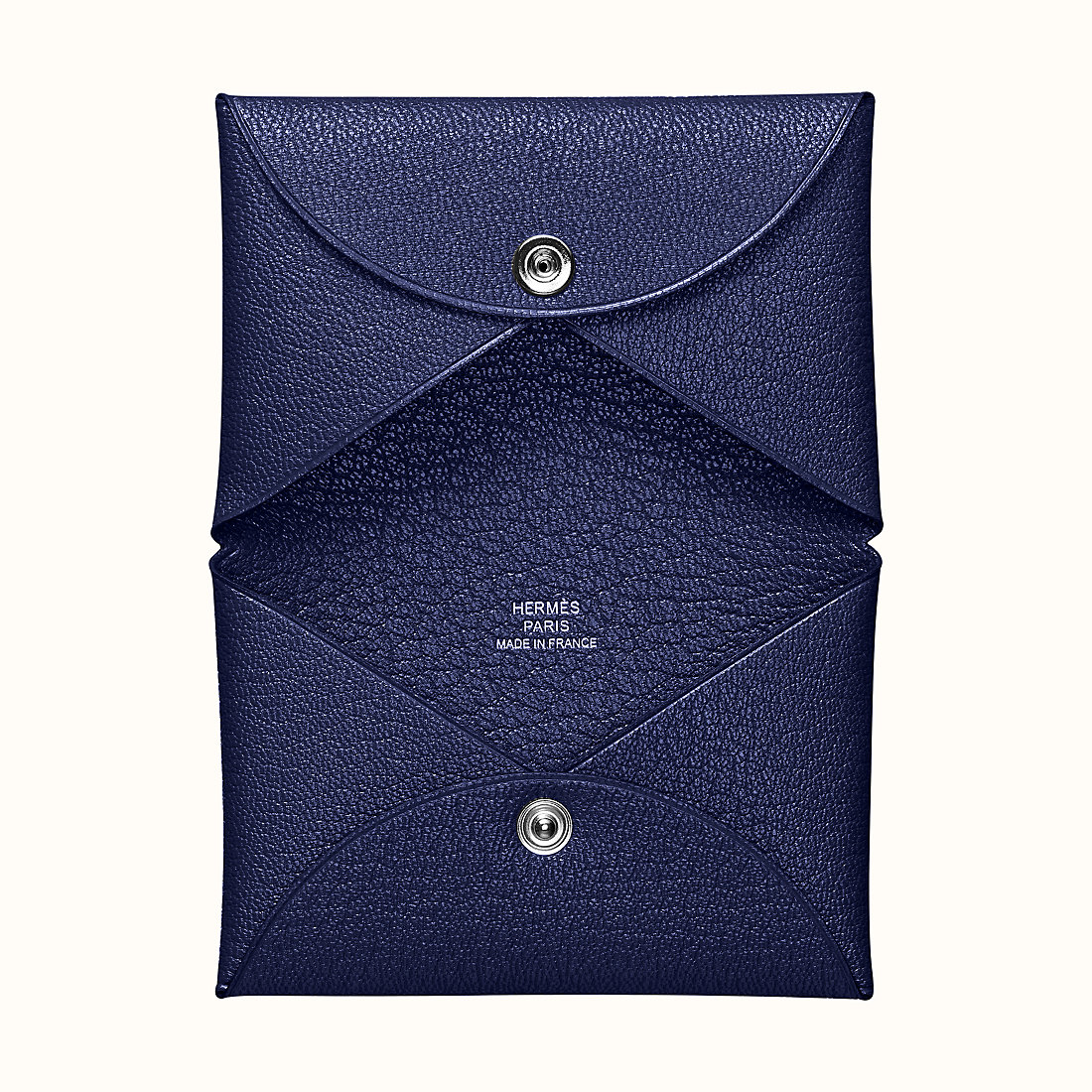 澳門愛馬仕卡包 Macao Hermes Calvi verso card holder CKM3 墨藍色