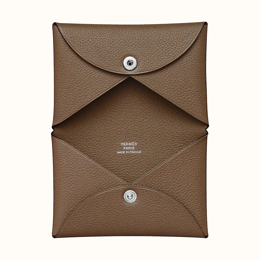 Hermes Calvi verso card holder CKD0 beige de weimer 威瑪犬米色