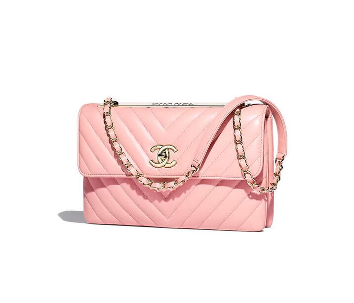 CHANEL 2018早春度假系列粉紅羊皮 口蓋包 Flap bag