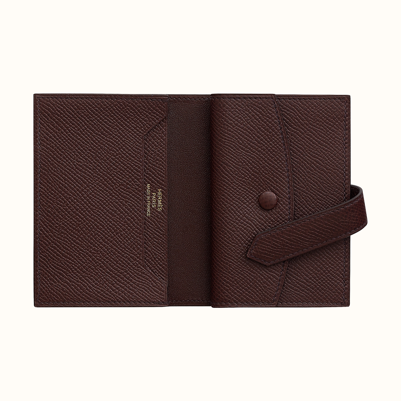 Hermes Portefeuille Béarn mini Epsom 0G Rouge Sellier 馬鞍紅