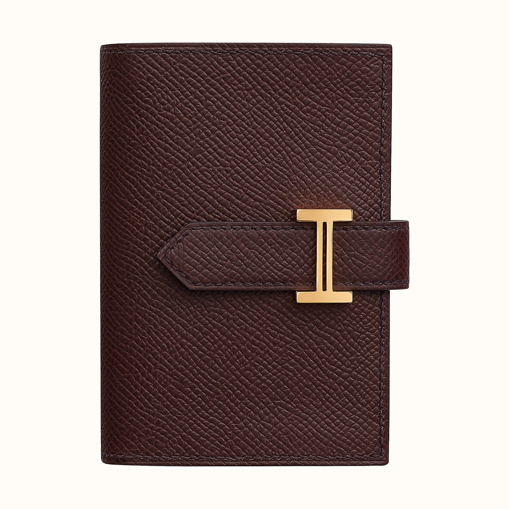 Hermes Portefeuille Béarn mini Epsom 0G Rouge Sellier 馬鞍紅