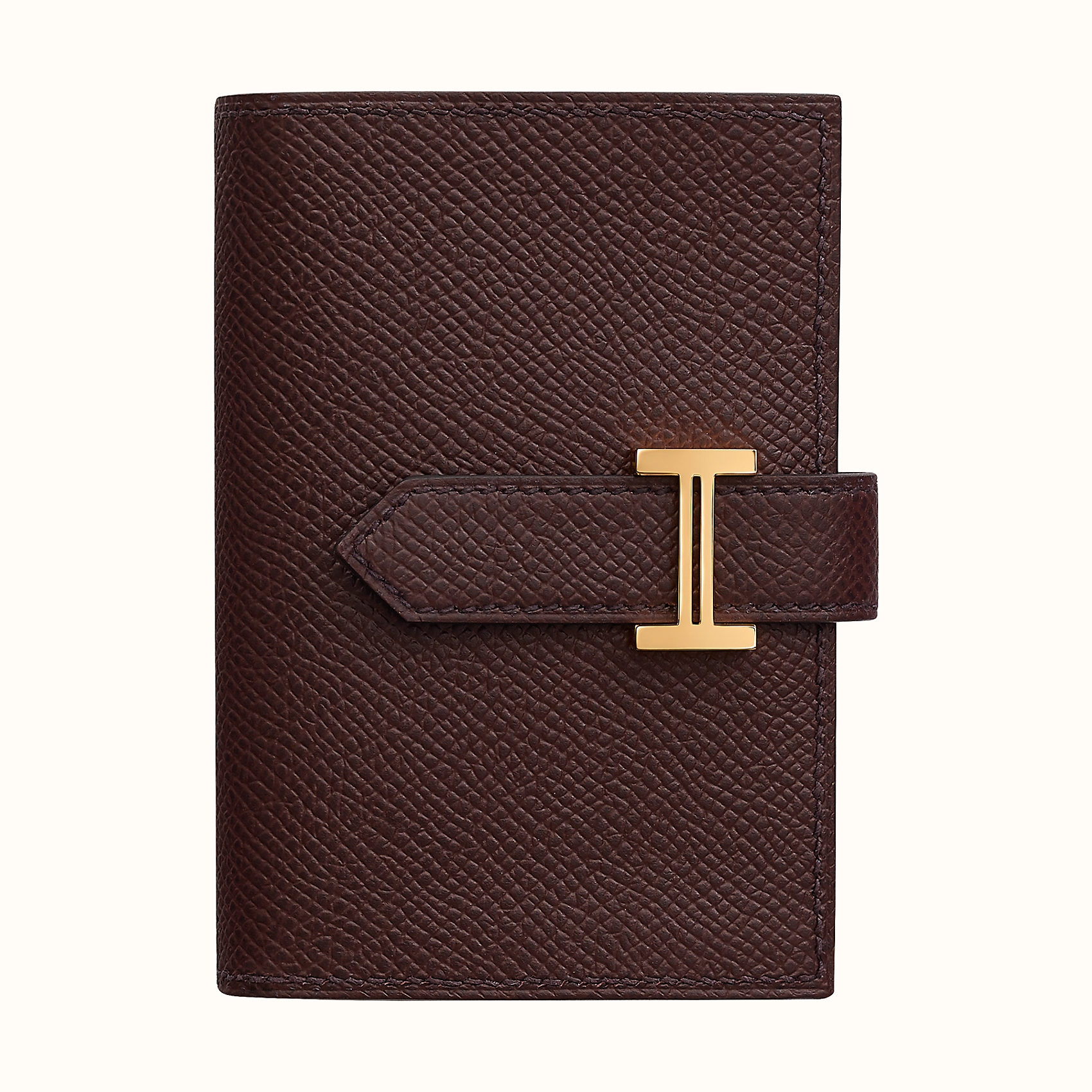 Hermes Portefeuille Béarn mini Epsom 0G Rouge Sellier 馬鞍紅