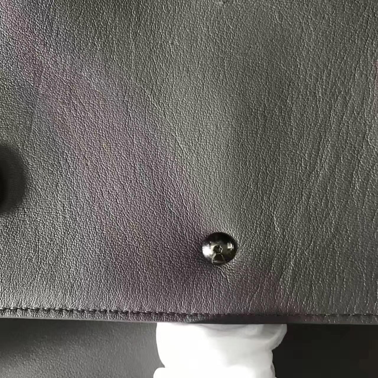 YSL包包 464229 頂級頭層牛皮 灰色新款流蘇掛墜 購物袋