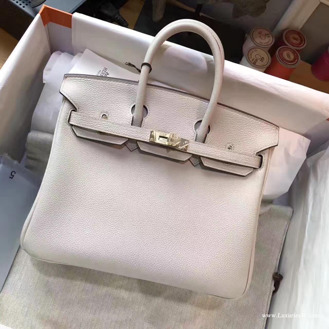 愛馬仕Hermes Birkin 25 togo CK10 Craie奶昔白 金扣 GHW 顏色