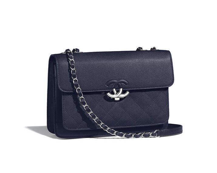 Chanel 2018春夏系列 海軍藍 红色羊皮 口蓋包Flap bag