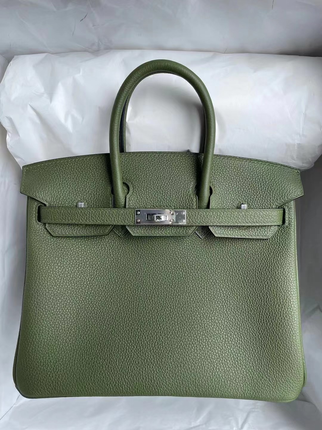 Hermes Birkin 25cm Togo V6 Canopee 叢林綠 銀扣 全手工縫製