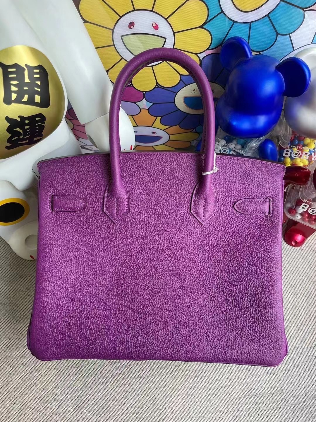 愛馬仕鉑金包30寸價格 Hermes Birkin 30cm Togo P9 Anemone 海葵紫 金扣