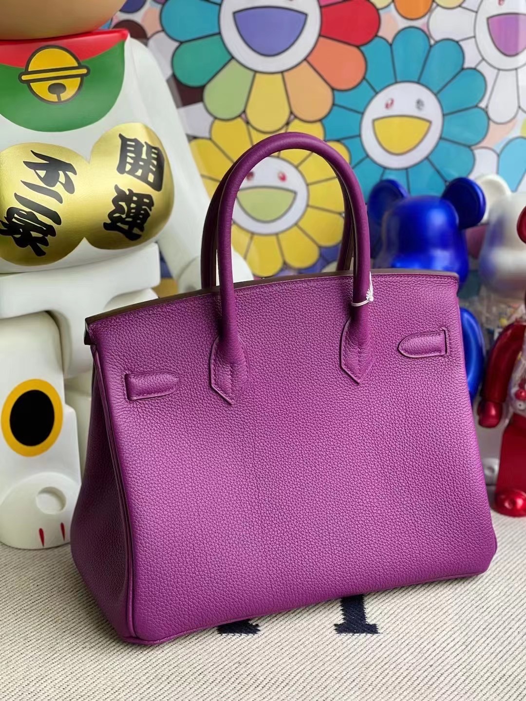 愛馬仕鉑金包30寸價格 Hermes Birkin 30cm Togo P9 Anemone 海葵紫 金扣