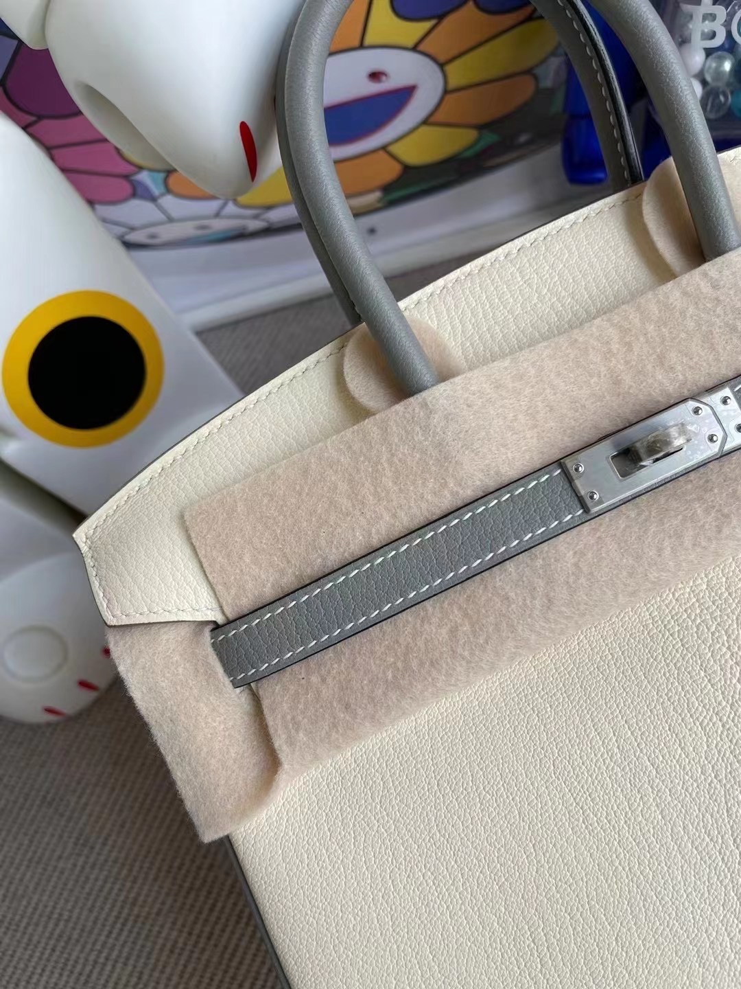 Hermes Birkin 25cm HSS 山羊皮 10 Craie 奶昔白 4Z 海鷗灰 Girls Mouette 磨砂銀扣