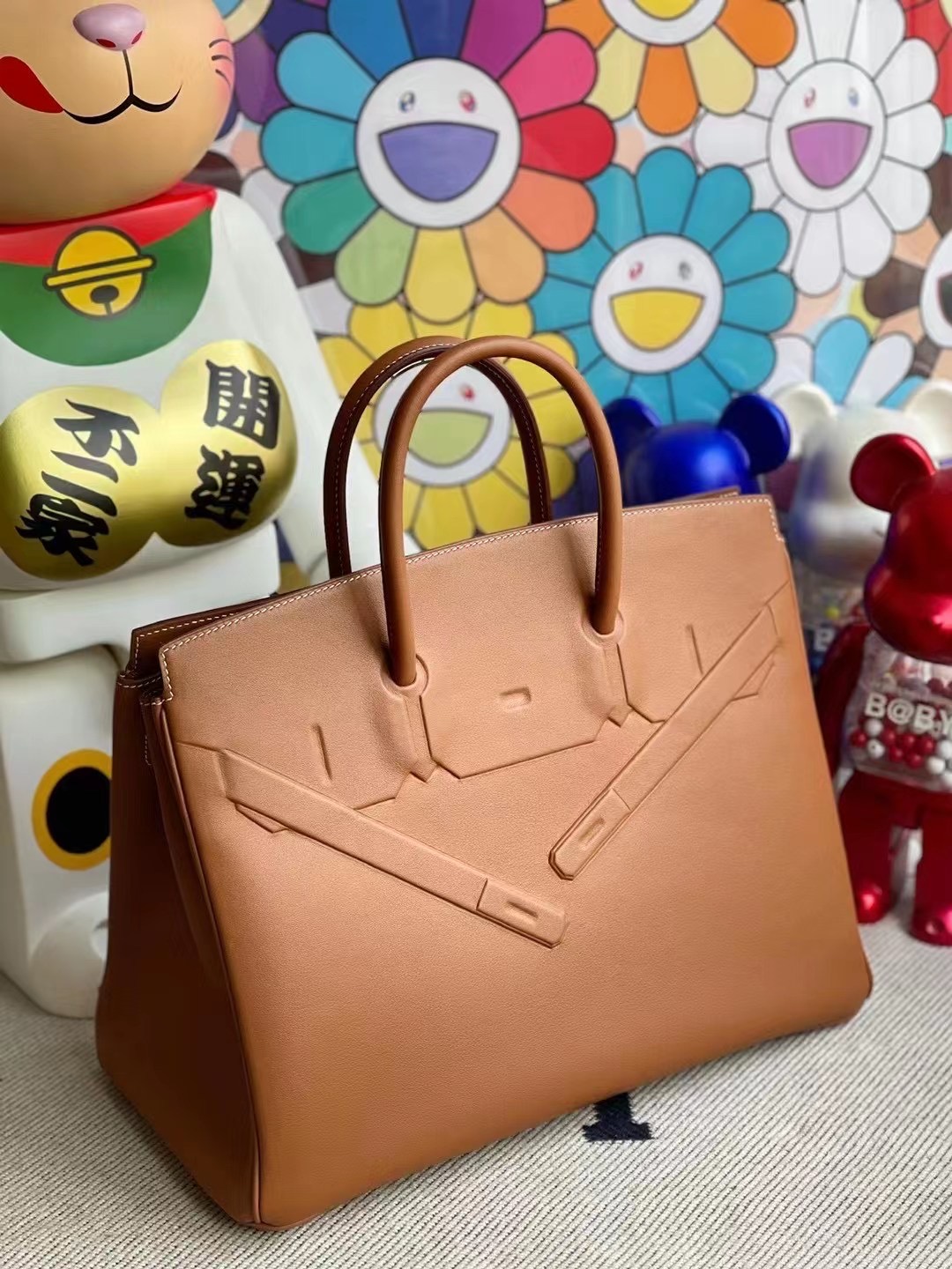 Hermes Birkin 幻影 Shadow 35cm Swift calfskin 37 Gold 金棕色 客定製出